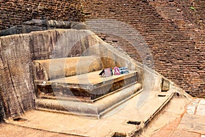 Sri Lanka, Sigiriya, ancient temple, palace, UNESCO, it is forbidden to attack walls and bricks