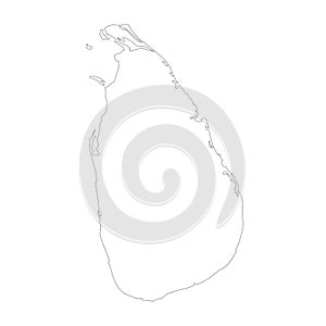 Sri Lanka vector country map outline