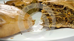 Sri Lankan Adukku Roti Chicken-crepes layered pies