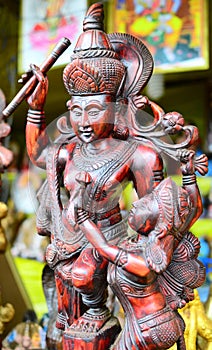 Sri Lankan antique wooden statues.