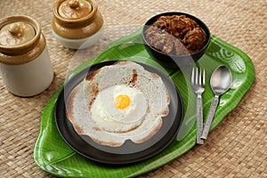Sri lankan egg hopper, bittara aappa Appam popular Kerala breakfast
