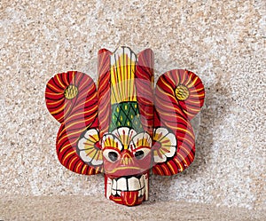 Sri lankan masks  traditonal  colourful wall masks
