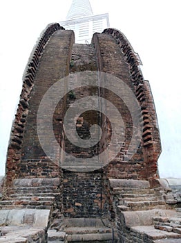 Sri lankan somawathiya Buddhism temple side view