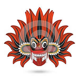 Sri Lankan traditional Fire Dancer Mask photo