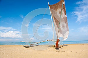 Sri Lankan traditional fishing catamarans