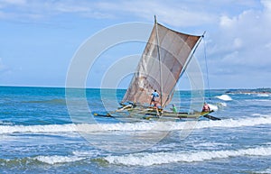 Sri Lankan traditional fishing catamarans