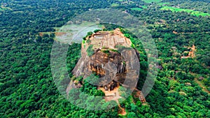 Sri lankas famous tourist places Sigiriya 8th wonder Aerial view