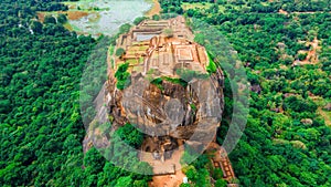 Sri lankas famous tourist places Sigiriya 8th wonder Aerial view