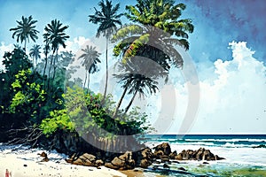 Sri Lankas undeveloped tropical beach