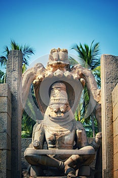 Sri Ugra Narasimha statue temple hampi