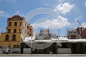 Entrance to Sri Vadapathira Kaliamman, a Hindu Temple located in the Little India district, Singapore, along Serangoon Road