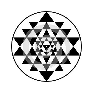 Sri Yantra vector symbol