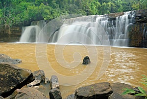 Sridith Waterfall, Paradise waterfall in Tropical rain forest