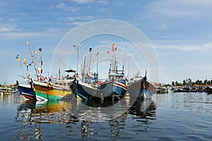 Srilankan boat in harbour