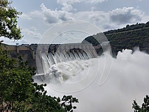 Srisailam dam waterflow