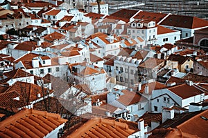 Srop of Rooftops of the oldest district Alfama in Lisbon. . Lisbon Lisboa Lissabon photo