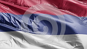 Srpska Republika flag slow waving on the wind loop