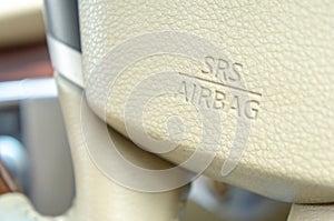 SRS Airbag symbol on steering wheel