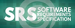 SRS - Software Requirements Specification acronym, technology concept background