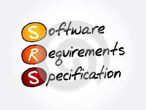 SRS - Software Requirements Specification acronym, technology concept background