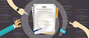 SRS Software Requirements Specification computer information technology IT photo