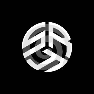 SRY letter logo design on black background. SRY creative initials letter logo concept. SRY letter design