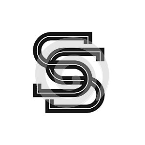 SS Letter bold style logo template.