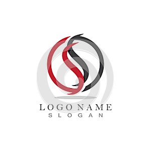 SS logo design template vector.