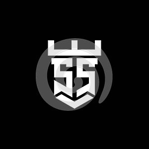 SS Logo Letter Castle Shape Style