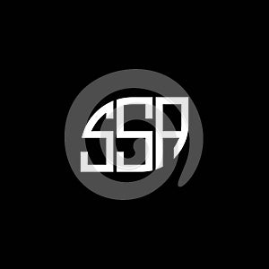 SSA letter logo design on black background. SSA creative initials letter logo concept. SSA letter design photo