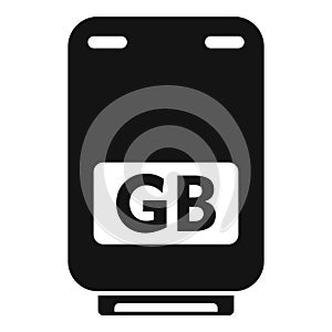 SSD gb solid shutter icon simple vector. Machine server