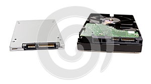 SSD and harddisk, hard disk drive, HDD