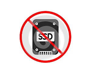 SSD icon. Solid-state drive sign. Vector