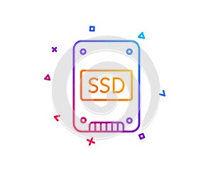 SSD icon. Solid-state drive sign. Vector