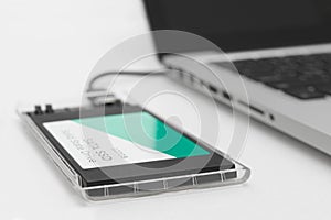 SSD and Laptop,solid state drive with sata 6 gb connection