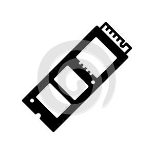 SSD storage memory icon for storing computer data at high speed