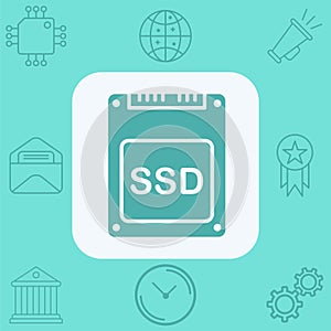 SSD vector icon sign symbol