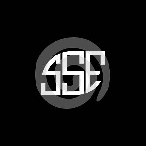 SSE letter logo design on black background. SSE creative initials letter logo concept. SSE letter design photo