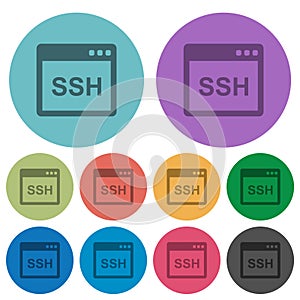 SSH client application color darker flat icons photo