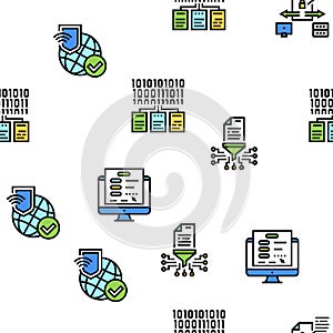 Ssh, Sftp File Transfer Protocol Icons Set Vector