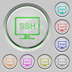SSH terminal push buttons photo