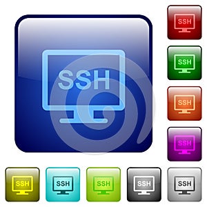 SSH terminal color square buttons