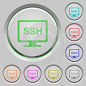 SSH terminal push buttons