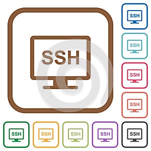 SSH terminal simple icons
