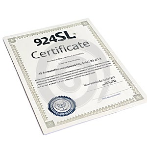 SSL Certificate Isolated on White Background