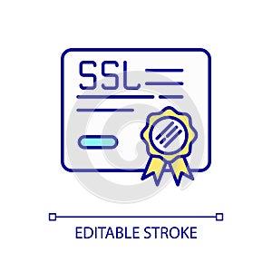 SSL certificate RGB color icon