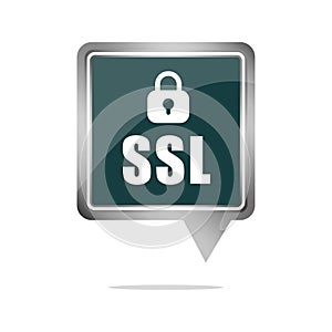 SSL lock icon. Security encryption symbol. Safe connection Vector. Private data protection.
