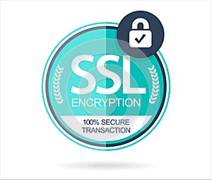 SSL Protection Secure icon vector illustration isolated on white background