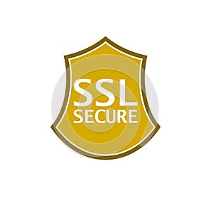 SSL Secure connection icon isolated on white background