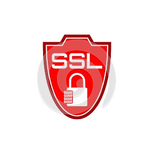 SSL Secure connection icon isolated on white background